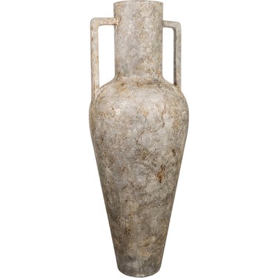 Vase décoratif  effet rustique à deux anses avec couvercle RECOLLECTION