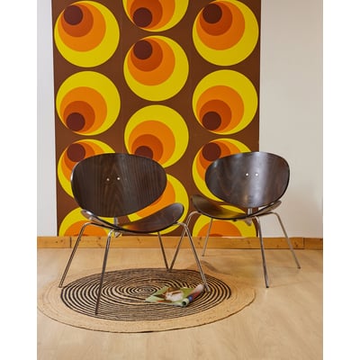 Paire de fauteuils en bois Jakob N°1375 - Bon état DEBONGOUT