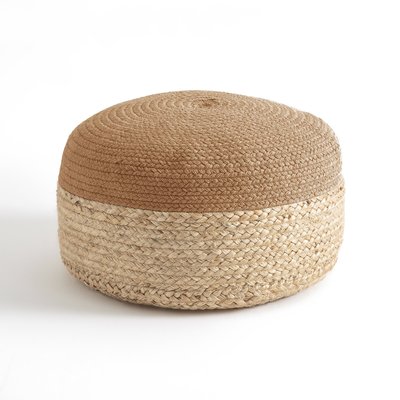 Bicolor poef in jute Popayan LA REDOUTE INTERIEURS