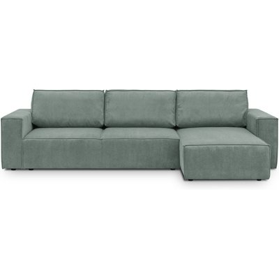 Canapé d'angle convertible 5 places en velours fines côtes - HARPER NEW HOMIFAB