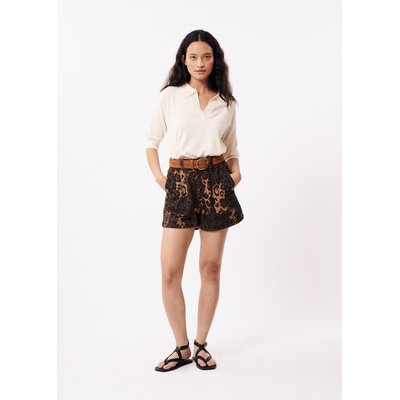 Shorts en coton à motif léopard TIFFANY FRNCH
