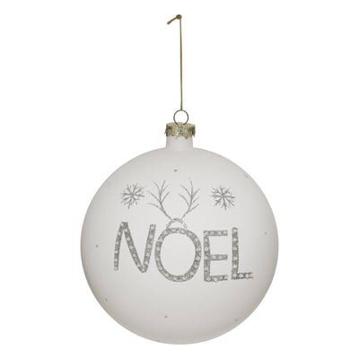 Boule verre mot Noël D.15 cm FEERIC LIGHTS & CHRISTMAS