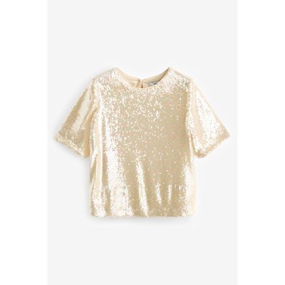 T-shirt orné de sequins manches courtes NEXT
