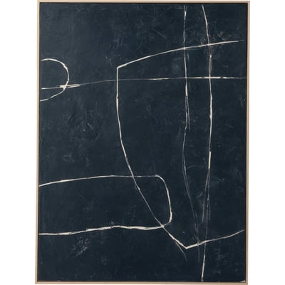 Tableau abstrait toile et pin RECOLLECTION