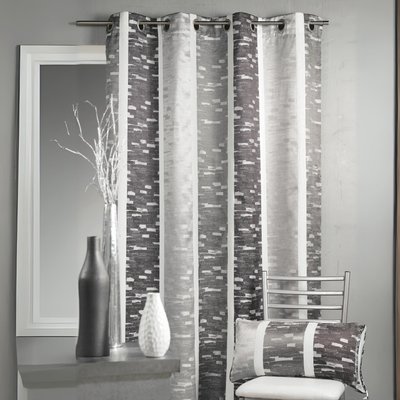 Rideau en jacquard design à rayures verticales HOME MAISON