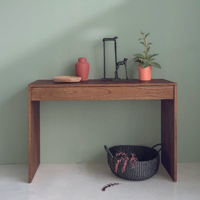 Console en mindi massif finition noyer 120 cm  MILO BERAH GETAH