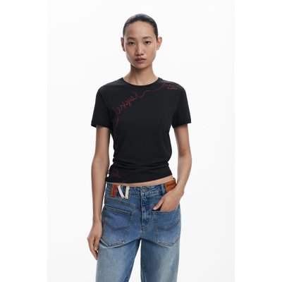 T-shirt avec phrase brodée DESIGUAL