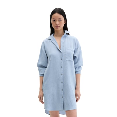 Robe chemisier crinkle rayée regular en LENZING™ ECOVERO™ MARC O'POLO