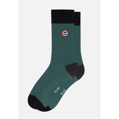 Chaussettes mi-hautes vert en coton Robuste LE SLIP FRANCAIS