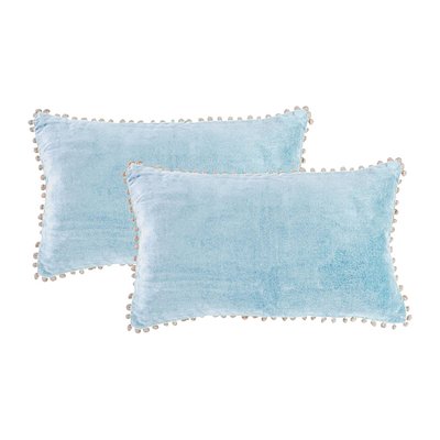Lot de 2 housses de coussin velours de coton AVORIAZ FEBRONIE