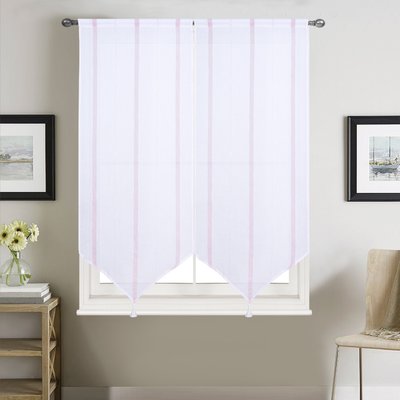 Paire vitrages à bandes verticales brillantes HOME MAISON