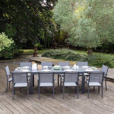 Salon de jardin, extensible, 10 pl, VENEZIA HAPPY GARDEN