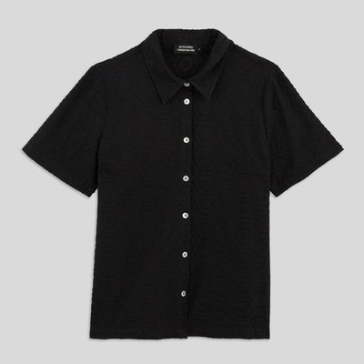 Chemise manches courtes brodée en coton BIO, certifié GOTS MONOPRIX