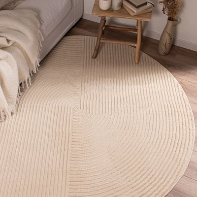 Tapis de salon rond à motif graphique BIANCA NAZAR RUGS
