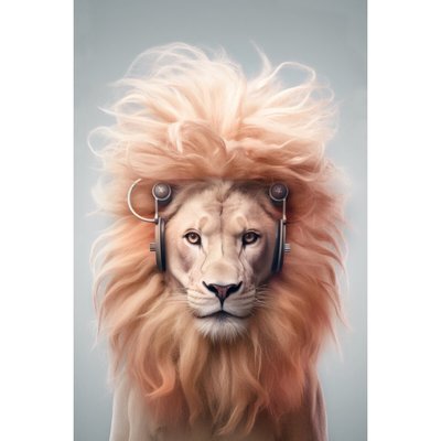 Tableau mural lion rose CEANOTHE