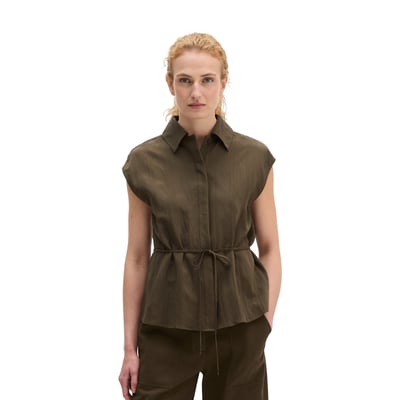 Blouse crinkle sans manches regular en LENZING™ ECOVERO™ MARC O'POLO