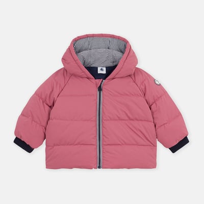 Piumino a tinta unita con cappuccio, in poliestere PETIT BATEAU