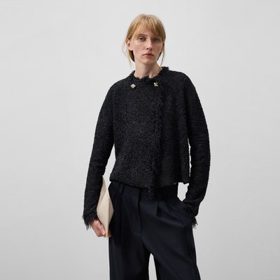 Veste courte croisée à franges ADOLFO DOMINGUEZ