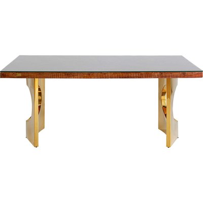 Table en manguier et verre, CONLEY KARE DESIGN