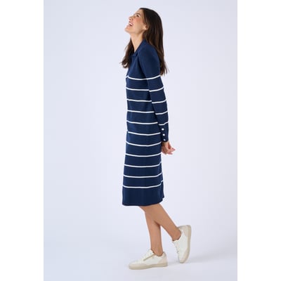 Robe-pull col polo rayée DAMART