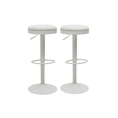 Tabourets de bar réglables en tissu chenille terre brûlée et métal (lot de 2) THOR MILIBOO