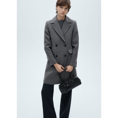 Manteau midi laine double boutonnage MANGO