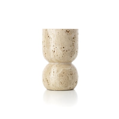 Bougeoir en travertin TRAVERTINE VESSEL BAZAR BIZAR