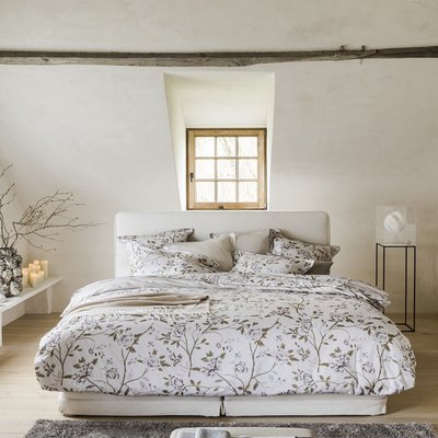 Housse de couette imprimée en satin de coton bio, ÉGÉRIE ALEXANDRE TURPAULT