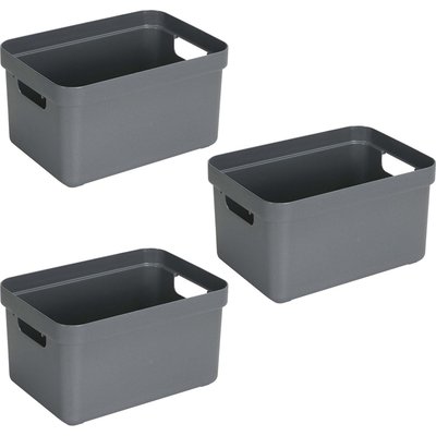 Boite de rangement Sigma Home Box 13 L  (Lot de 3) JARDINDECO