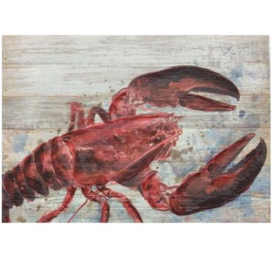 Peinture sur panneau bois Homard - 40x30cm WADIGA