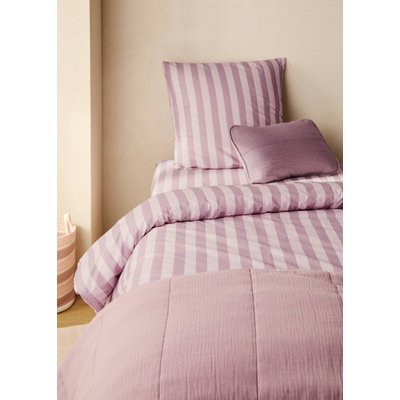 Housse de couette enfant coton percale rayures épaisses lit 90 cm MANGO HOME