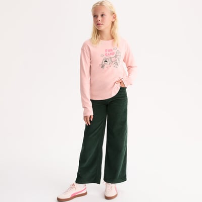 Pantalon large en velours côtelé, 5 poches LA REDOUTE COLLECTIONS