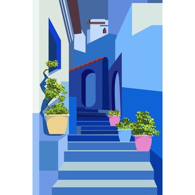 Tableau Mural Illustration Escalier ILLUSTRATION CEANOTHE