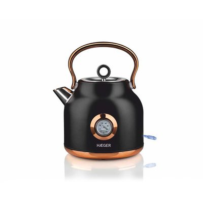 Jarro elétrico HAEGER ART DECO BLACK, em Inox, 1,7L, 2200W, da HAEGER HAEGER