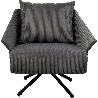 Fauteuil pivotant en velours côtelé, MILO KARE DESIGN