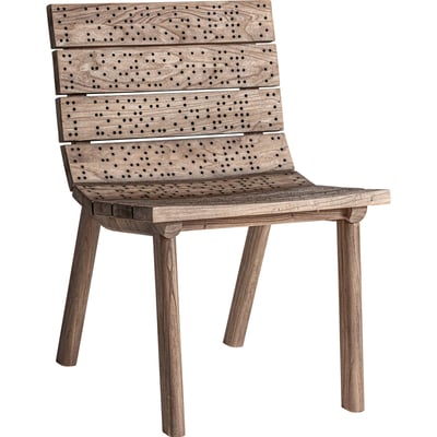 Chaise en jacquard et bois RECOLLECTION