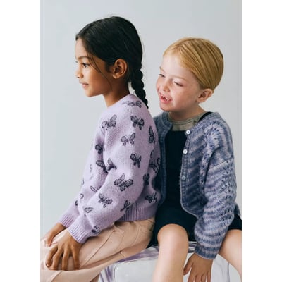 Cardigan en maille ajourée multicolore MANGO BABY