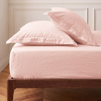 Drap housse en percale lavée bonnet 30 cm HOME WASHED SENSEI MAISON