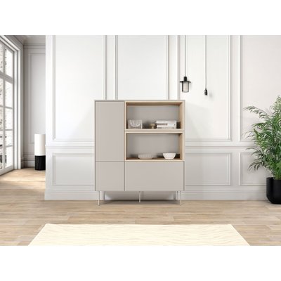 Buffet haut en panneaux de particules 2 portes 120 cm, ATLAS BOBOCHIC