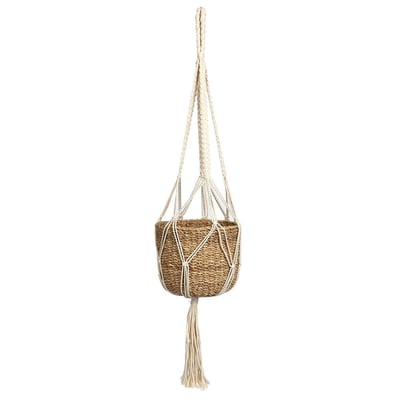 Suspension Macramé Porte Plantes En Algue Marine 120 DECORATIE
