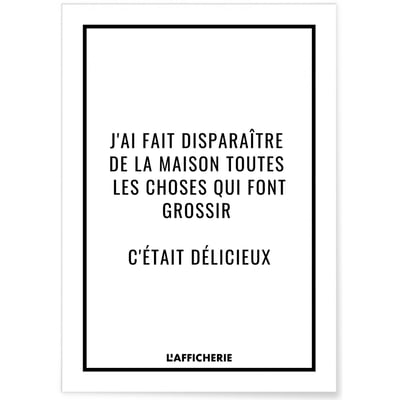 Affiche 'J'ai fait disparaître...' L'AFFICHERIE