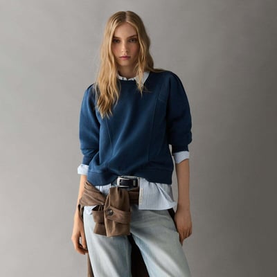 Sweat-Shirt À Col Rond Avec Coutures Décoratives PEPE JEANS