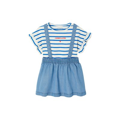 Ensemble t-shirt + jupe à bretelles VERTBAUDET