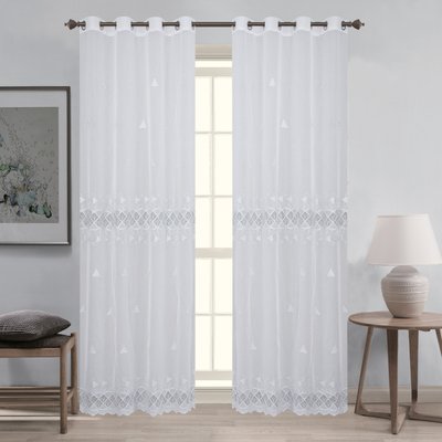 Paire de voilages macramé pour baie vitrée HOME MAISON