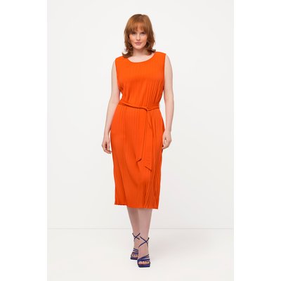 Robe plissée à ligne A sans manches. Col rond ULLA POPKEN