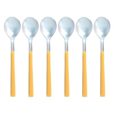Lot de 6 cuillère à café en acier inoxydable, COLORAMA NOVASTYL