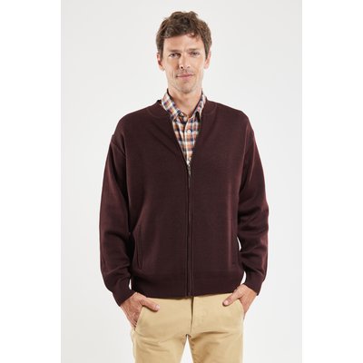 Gilet zippé - laine mérinos et acrylique GUY DE BERAC