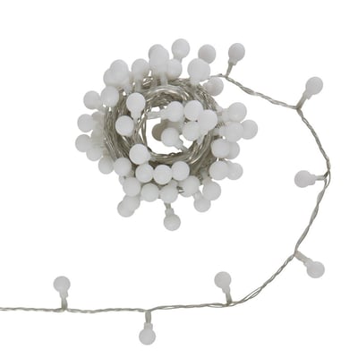 Guirlande lumineuse boules d'extérieur 7,5 m 100 LED blanc froid 13 fonctions sur secteur ATMOSPHERA