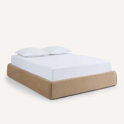 Capa para estrutura de cama com arrumação, em veludo, CONNOR AM.PM