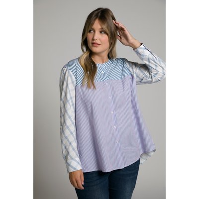 Blouse, rayures, oversized, col droit ULLA POPKEN